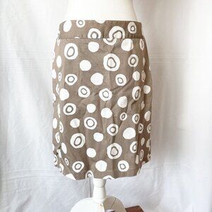 Women's Talbots Taupe Print Skirt size 8